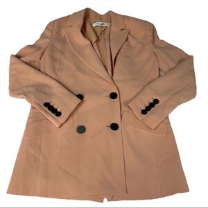 Diane Von Furstenberg Women’s Size 4 Blazer Jacket Button Up Peach #2483